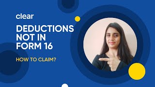 How to claim deductions not reflected in Form 16  Claim additional deductions amp save tax FY 202021 [upl. by Marfe]