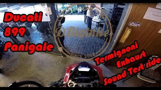 Ducati 899 Panigale Termignoni Exhaust Sound Test ride ep5 [upl. by Ahsit]