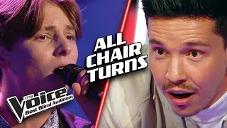 Jaw Dropping 4 CHAIR TURNS on The Voice [upl. by Brawner]