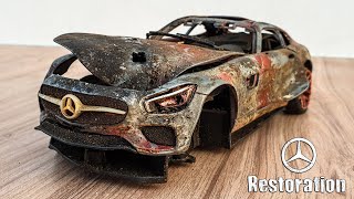 Destroyed MERCEDES Benz Amg GT  Incredible Restoration [upl. by Lebasiram]