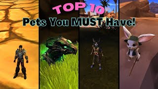 AQ3D Top 10 Pets You NEED To Get AdventureQuest 3D [upl. by Joeann]