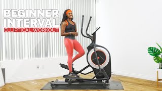 20 Minute Elliptical Interval Workout for Beginners [upl. by Treharne]