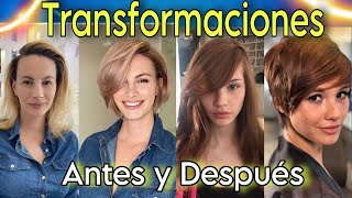 TRANSFORMADORES 💇‍♀️ ESTILOS ✂️ANTES y DESPUÉS de Un CORTE de Cabello Cambio de LOOK 2024 [upl. by Ennaeus]