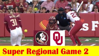 15 Florida State vs 2 Oklahoma Softball Highlights 2024 NCAA Super Regional Game 2 [upl. by Conroy59]