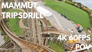 Mammut front row POV 4K 60 fps  Tripsdrill Germany 2024 [upl. by Nylirac]