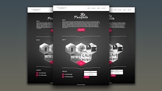 How To Design Modern Portfolio Website In Photoshop [upl. by Komarek]