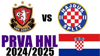 Hajduk Split vs HNK Gorica Naglasci amp Golovi  Prva HNL 202425 [upl. by Prochoras]