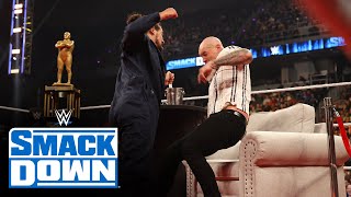 Madcap Moss attacks Happy Corbin on “Happy Talk” SmackDown April 29 2022 [upl. by Eitisahc]