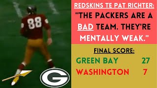 The STUPIDEST Trash Talk in Washington Redskins HISTORY  Pat Richter  Packers  Redskins 1968 [upl. by Lovett]