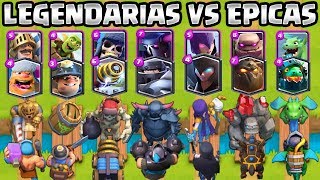 LEGENDARIAS VS EPICAS  CUAL ES MEJOR CALIDAD  RETO CLASH ROYALE  1vs1  Clash Royale Olympics [upl. by Rrats452]