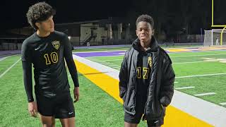 Denham Spring Jankell Arias and Eliel Sabio talk about their teams playoff win on Feb 7 [upl. by Ylluz]