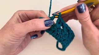 How to crochet a crossed double crochet US terms crossed treble UK terms [upl. by Aztilay629]