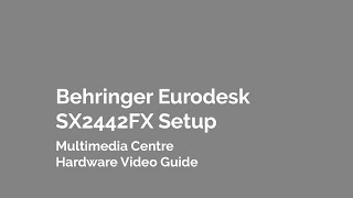 Behringer Eurodesk SX2442FX Sound Desk Setup [upl. by Nettie]