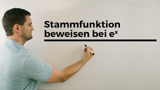 Stammfunktion beweisen bei e hoch x durch Ableiten  Mathe by Daniel Jung [upl. by Attelocin]