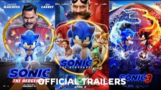 Sonic The Hedgehog 1 2 And 3 Official Trailers The ADVENTURE So Far [upl. by Nahej589]