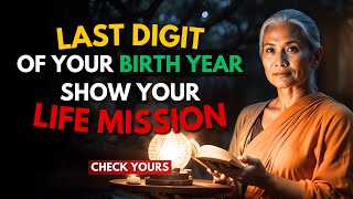 What The LAST DIGIT Of Your BIRTH YEAR Says About Your LIFE’s MISSION  Buddhist Teachings [upl. by Franza]