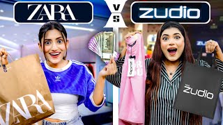 Rs 5000 At ZUDIO Vs Rs 5000 At ZARA Challenge  Cheap Vs Expensive 🤑  SAMREEN ALI [upl. by Anigue629]