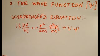 Wave Function  Quantum Mechanics 1 [upl. by Keverian]