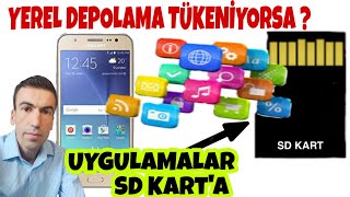 SD KARTI TELEFON HAFIZASI YAPMA SD KARTA UYGULAMA YÜKLEME  Depolama alanı nasıl açılır [upl. by Enetsuj]