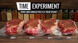 Sous Vide Steak TIME EXPERIMENT  How long should you cook your STEAK [upl. by Remled]