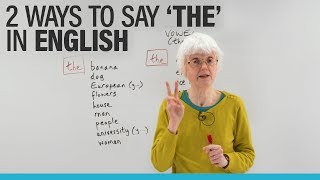 Learn English The 2 ways to pronounce THE [upl. by Kciredohr]