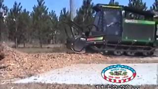 GYRO TRAC 25 TREE MULCHER DESTROYS 40 inch OAK TREE INTO MULCH IN LESS THAN 30 MINUTES [upl. by Carlo]