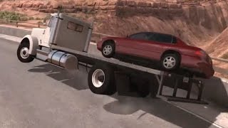 Flatbeds amp Trailers Jumps and Crashes 2  BeamNGdrive [upl. by Lap]