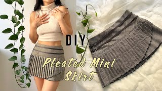 DIY Pleated Mini Skirt Pattern Available [upl. by Sikes610]