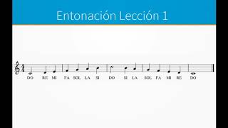 Escala musical Aprende a cantar las notas musicales Lección 1 [upl. by Pinkham]