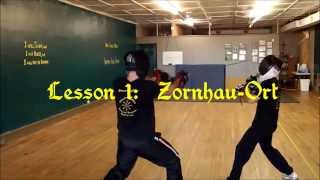 Longsword Techniques Lesson1 ZornhauOrt [upl. by Euqinahs]