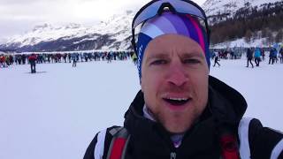 Worldloppet Race Reporter Philipp at the Engadin Skimarathon 2019 [upl. by Clarkson]