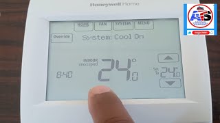 How to Program Honeywell Thermostat Vision Pro 8000 how hvac package AC honeywell thermostat [upl. by Llehsem655]