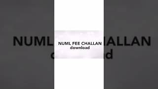 numl feechallan download lms how to o download fee challan of Numl MA english BS english urdu [upl. by Askari]