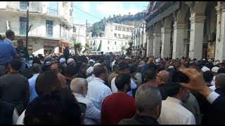 Algeria People await the arrival of Abassi Madanis body from Qatar [upl. by Lilyan61]