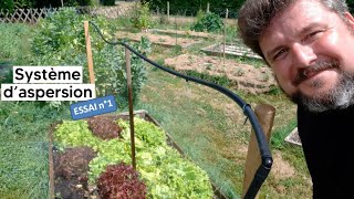 Asperseur automatique pour potager familial 【ESSAI 1】 [upl. by Nevart]