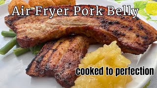 Crispy Pork Belly in the Air Fryer  Easy Recipe Tutorial [upl. by Atarman]