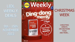 Lidl Weekly Deals 9th  15th November 2023 Christmas Week [upl. by Ssidnac]