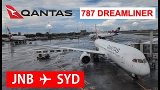 Qantas 787 Economy Flight Experience Johannesburg to Sydney QF64 [upl. by Biamonte]