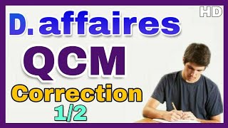 Droit des affaires Examen QCM Corrigé 1 [upl. by Neoma]