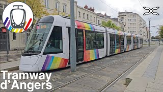 Tramway dAngers  Rainbow tram  Tramway arcenciel  Alstom Citadis  France [upl. by Ricardo]