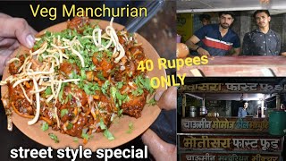 Veg Manchurian Street Food Recipe  Bikaner street food  Bikaner Food Tour [upl. by Acirfa]