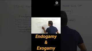 Endogamy amp Exogamy  youtubeshort [upl. by Oicaro]