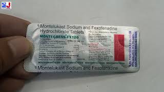 Montegress Fx 120mg tablet  Montelukast sodium and Fexofenadine Hydrochloride Tablet uses Hindi [upl. by Rebmeced]