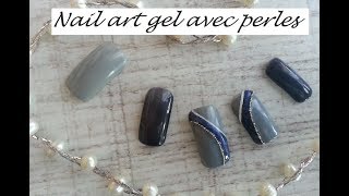 Tuto nail art gel avec perles [upl. by Dredi]