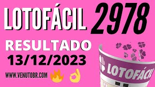 🍀 Resultado Lotofácil 2978 [upl. by Oibaf871]