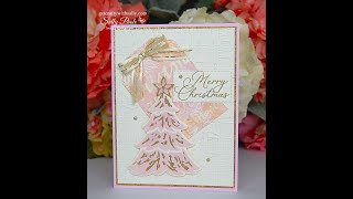 Stampin Up Merriest Trees with Metallic Enamel Effects [upl. by Leonteen]