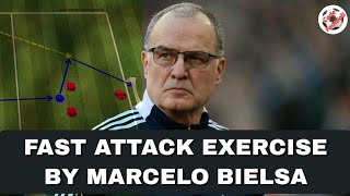 Fast attacking exercise by Marcelo Bielsa [upl. by Nivloc]