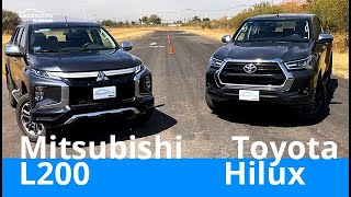 Mitsubishi L200 vs Toyota Hilux  Test Técnico Comparativo  Más argumentos [upl. by Nacul473]