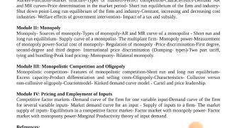 MICROECONOMICSSEMESTER 3SYLLABUSBA EconomicsCalicut University [upl. by Dean]