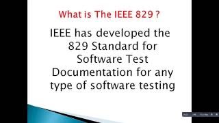 Testing04 IEEE 829 Documentation For Software Testing [upl. by Caddric]